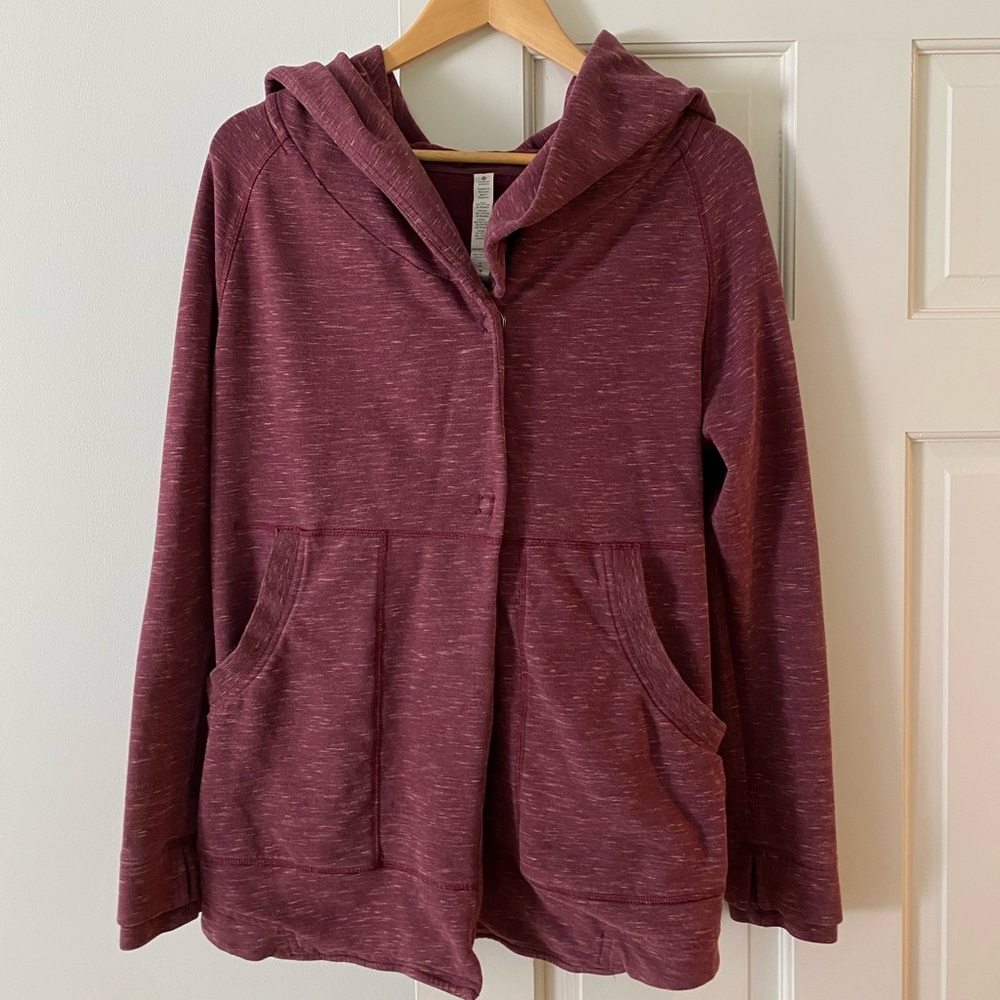 Lululemon Maroon Wrap Hooded Sweatshirt
